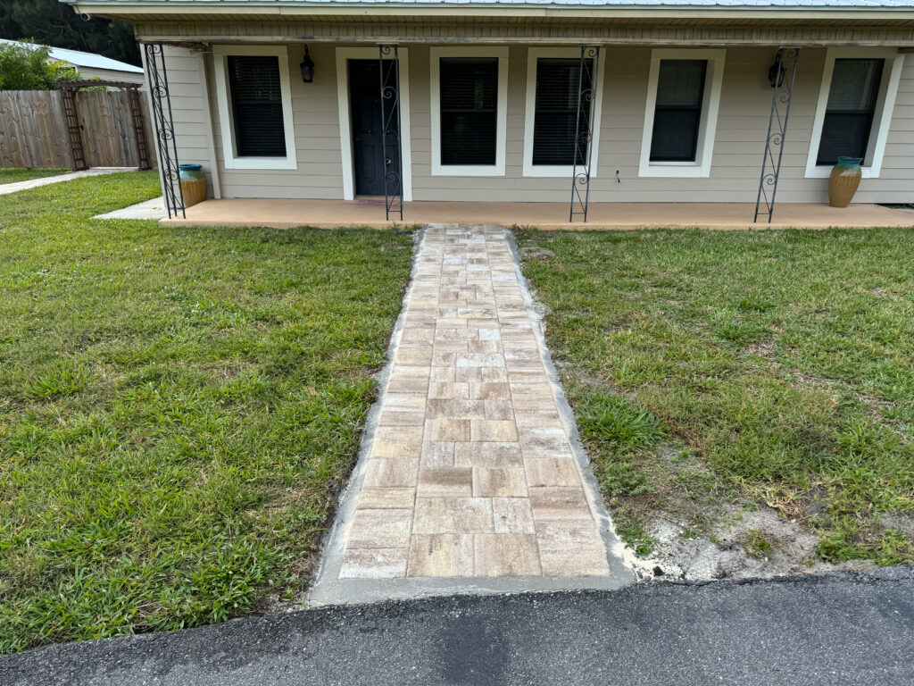 Walkway patio pavers Brevard County, Florida