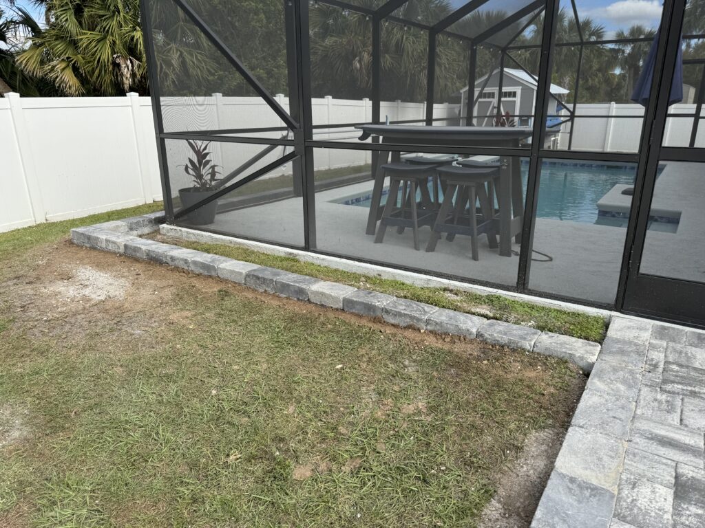 backyard boarder pavers Brevard County, Florida