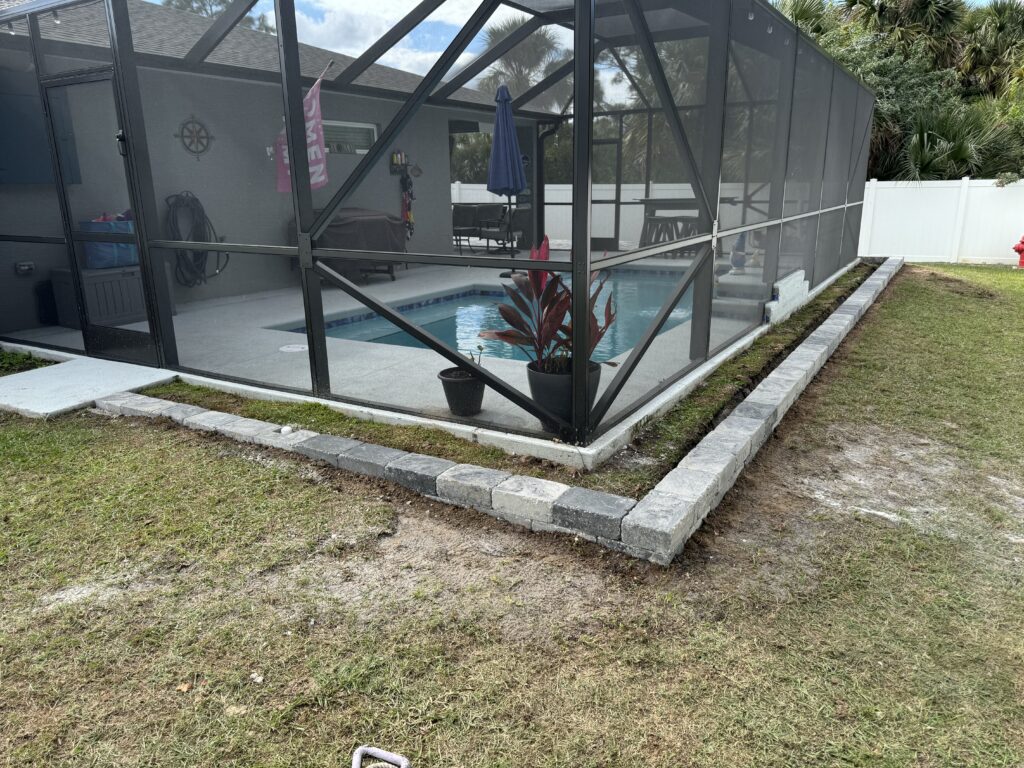 backyard boarder pavers Brevard County, Florida